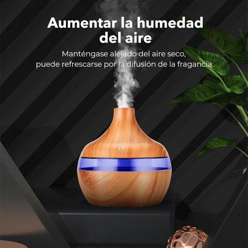 300ML Air Humidifier Essential Oil Aroma Diffuser Home Ultrasonic Wood Grain humidificador USB Mist Maker umidificador purifier