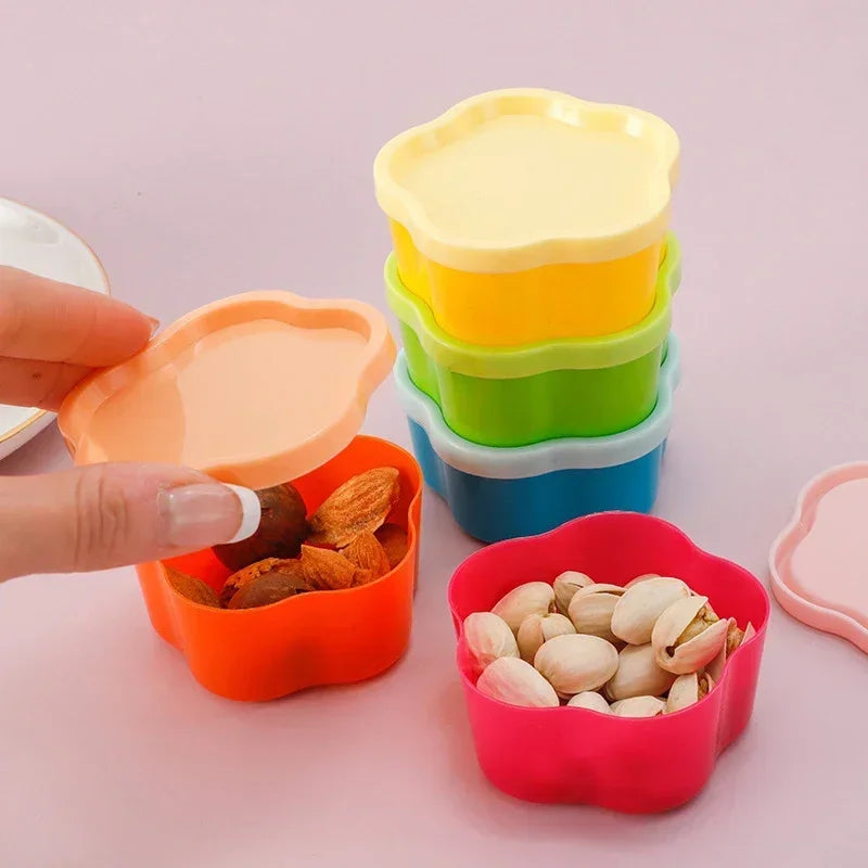 5Pcs Mini Small Snack Organizer Ketchup Salad Seasoning Portable Food Container Kitchen Seasoning Storage Container