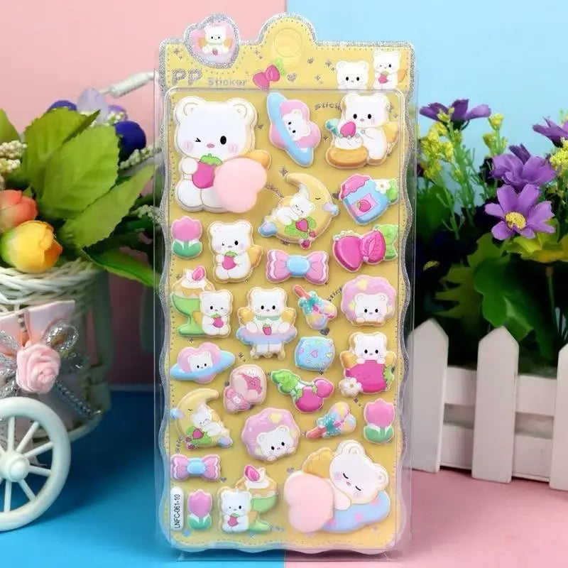 1 Sheet 3D Cute Animal Butt Stickers, Stress Relief Puffy Squishy Sticker for DIY Scrapbook Guitar Phone Case Laptop Decal – Creative Regulation | Mindful Making