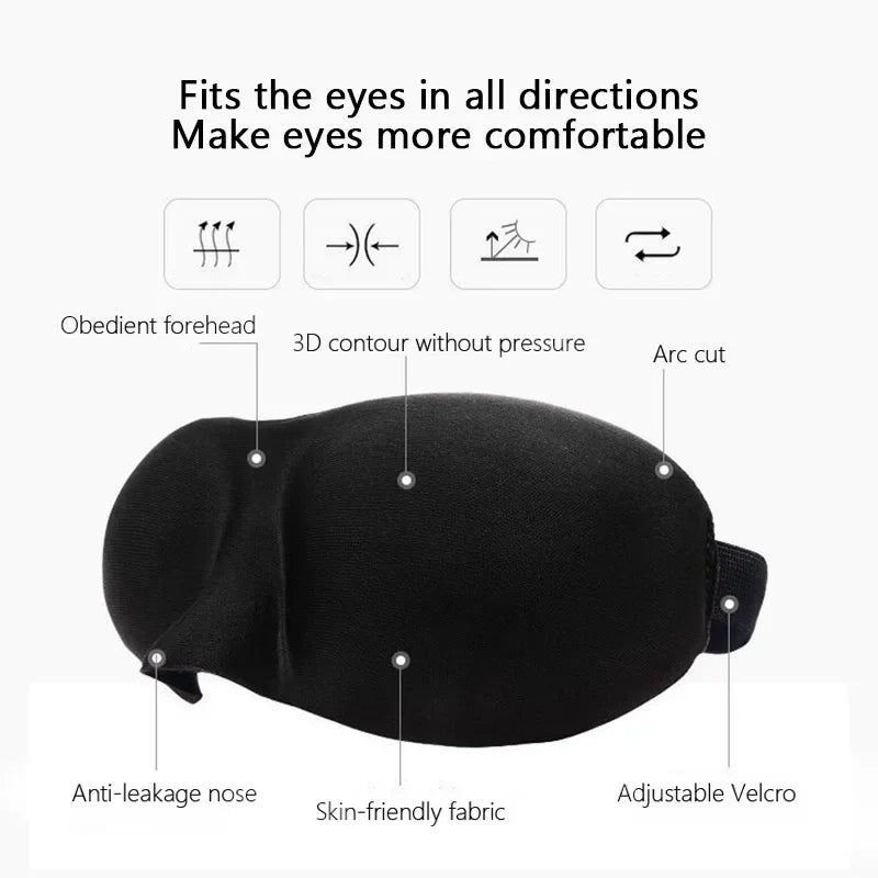 3D Sleeping Mask Eye Mask for Sleeping Soft Unisex Eye Patches Comfort Face Sleeping Mask Eyeshade Breathable