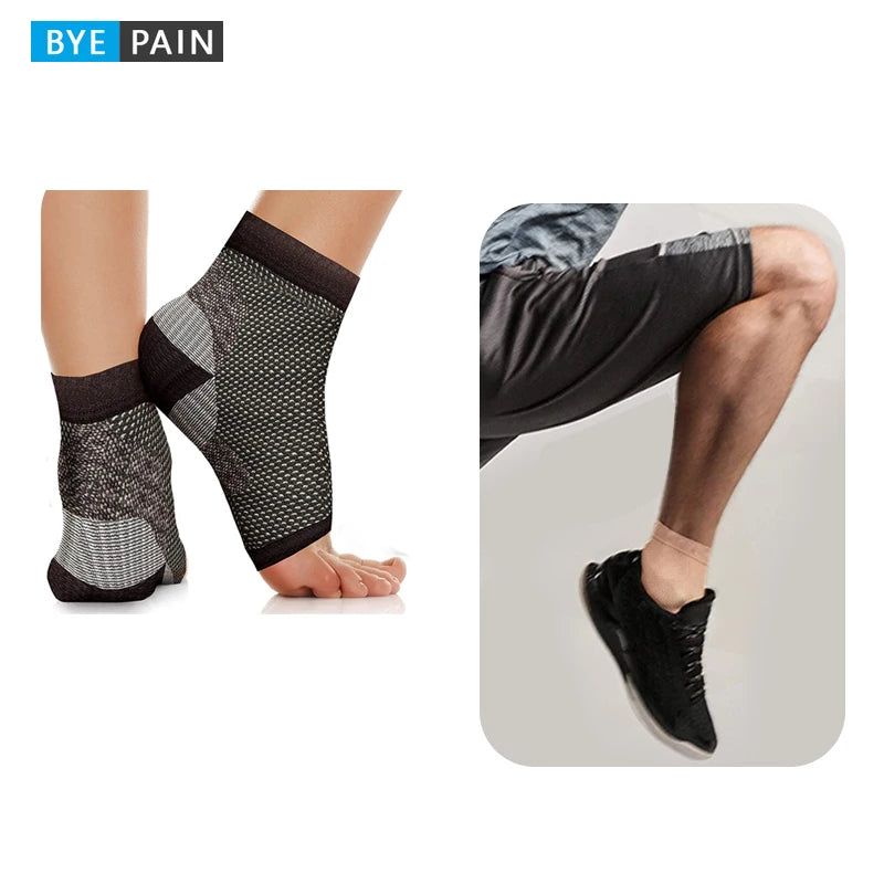1Pair Ankle Compression Sleeve Socks Plantar Fasciitis Support Brace Ankle Brace for Men Women Arch Support,Joint Pain