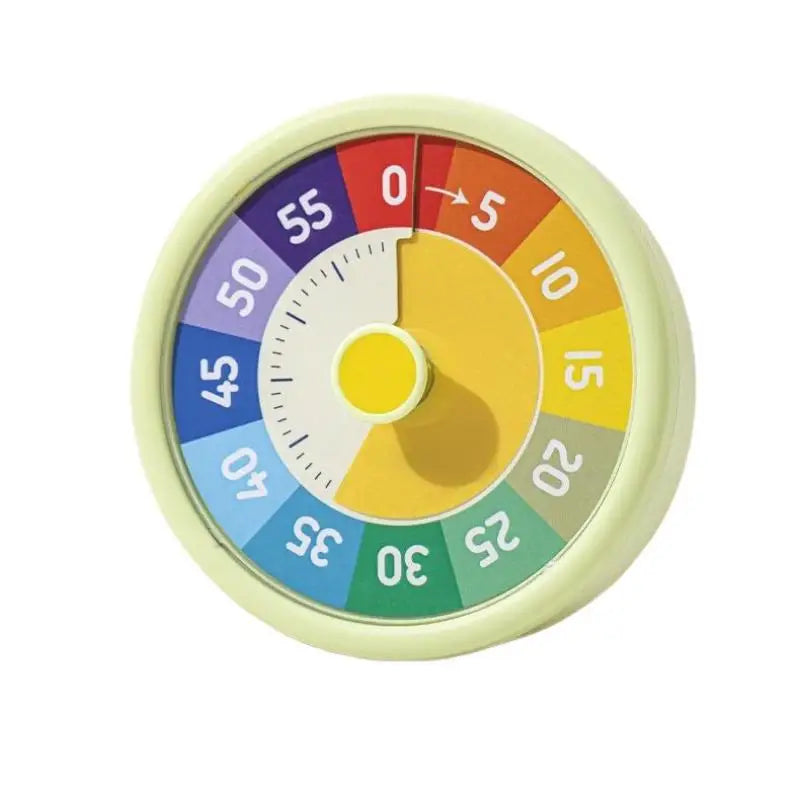 1Pieces Self-discipline Visual Timer Silent 60 Minutes Kitchen Timer Reminder Round Visualization Countdown Timer