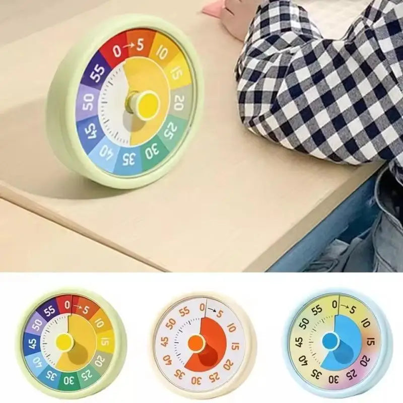 1Pieces Self-discipline Visual Timer Silent 60 Minutes Kitchen Timer Reminder Round Visualization Countdown Timer
