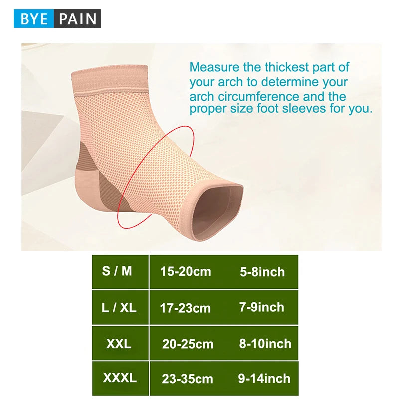 1Pair Ankle Compression Sleeve Socks Plantar Fasciitis Support Brace Ankle Brace for Men Women Arch Support,Joint Pain