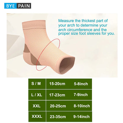 1Pair Ankle Compression Sleeve Socks Plantar Fasciitis Support Brace Ankle Brace for Men Women Arch Support,Joint Pain