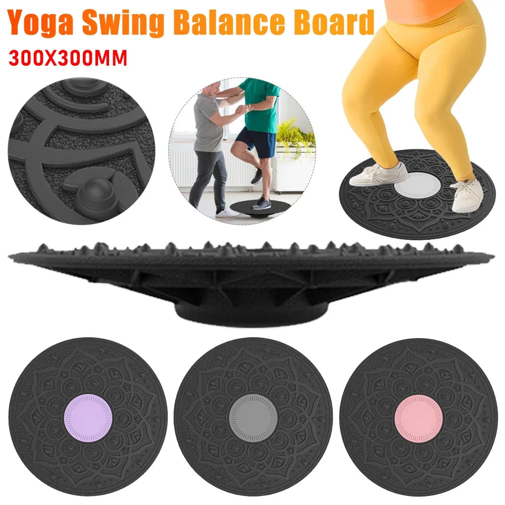 Wobble Balance Board Yoga Swing Balance Board Non-slip Balance Exerciser Balance Trainer for Full Body Exercise