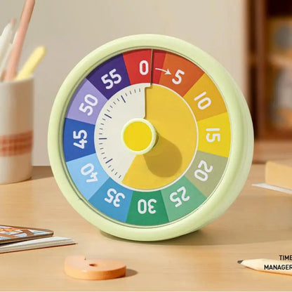 1Pieces Self-discipline Visual Timer Silent 60 Minutes Kitchen Timer Reminder Round Visualization Countdown Timer