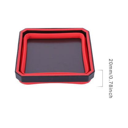 4.53 In Tools Parts Storage Box Multicolor Collapsible Magnetic Parts Tray Plumber Carpenters Tool Organizer Magnetic Tray Box
