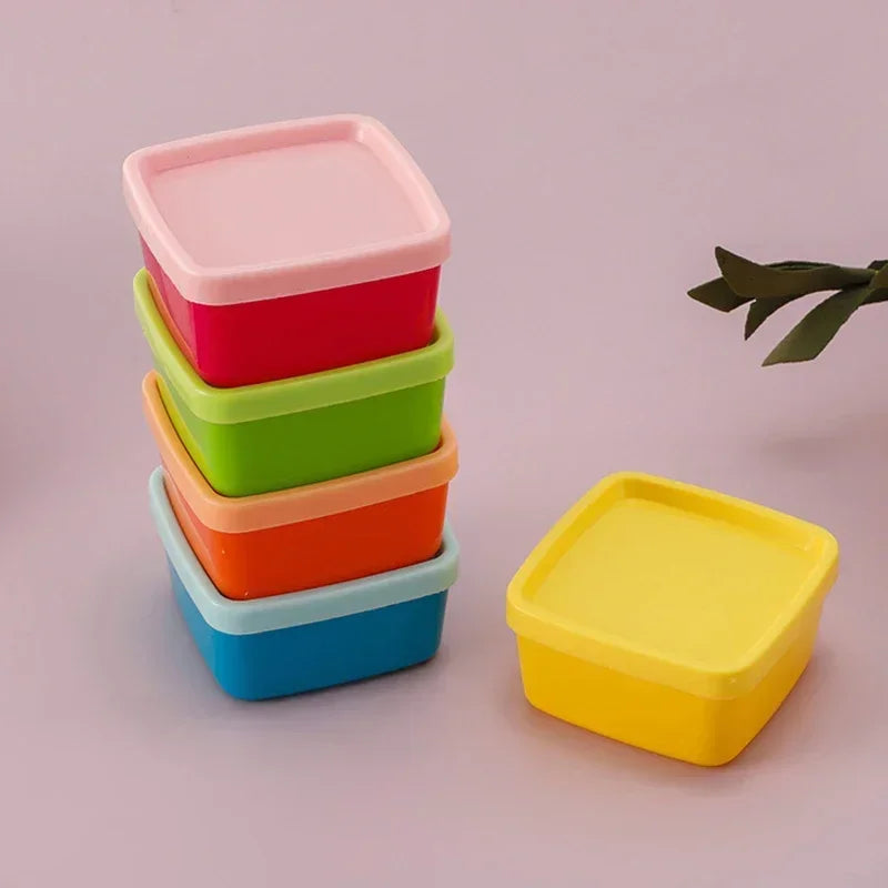 5Pcs Mini Small Snack Organizer Ketchup Salad Seasoning Portable Food Container Kitchen Seasoning Storage Container