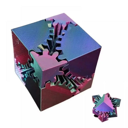 3D Printed Gear Spin Ball Cube Fidget Toy Deformation Gear Ball Sensory Stress Anxiety Relaxing Ball