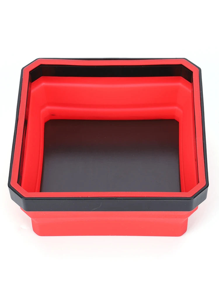 4.53 In Tools Parts Storage Box Multicolor Collapsible Magnetic Parts Tray Plumber Carpenters Tool Organizer Magnetic Tray Box