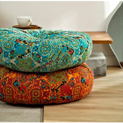 Thick cotton and linen cushion, non collapsing, lazy on the ground cushion, Moroccan style futon floating window soft tatami mat