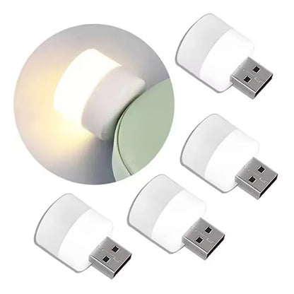 1-10Pcs Mini USB Night Light Warm White Eye Protection Book Reading Light USB Plug Computer Mobile Power Charging LED Night Lamp