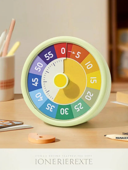 1Pieces Self-discipline Visual Timer Silent 60 Minutes Kitchen Timer Reminder Round Visualization Countdown Timer