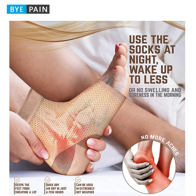 1Pair Ankle Compression Sleeve Socks Plantar Fasciitis Support Brace Ankle Brace for Men Women Arch Support,Joint Pain