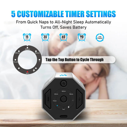 White Noise Machine, Gravity Sensing 8 Soothing Natural Sounds, Intelligent Collection of Environmental Noise