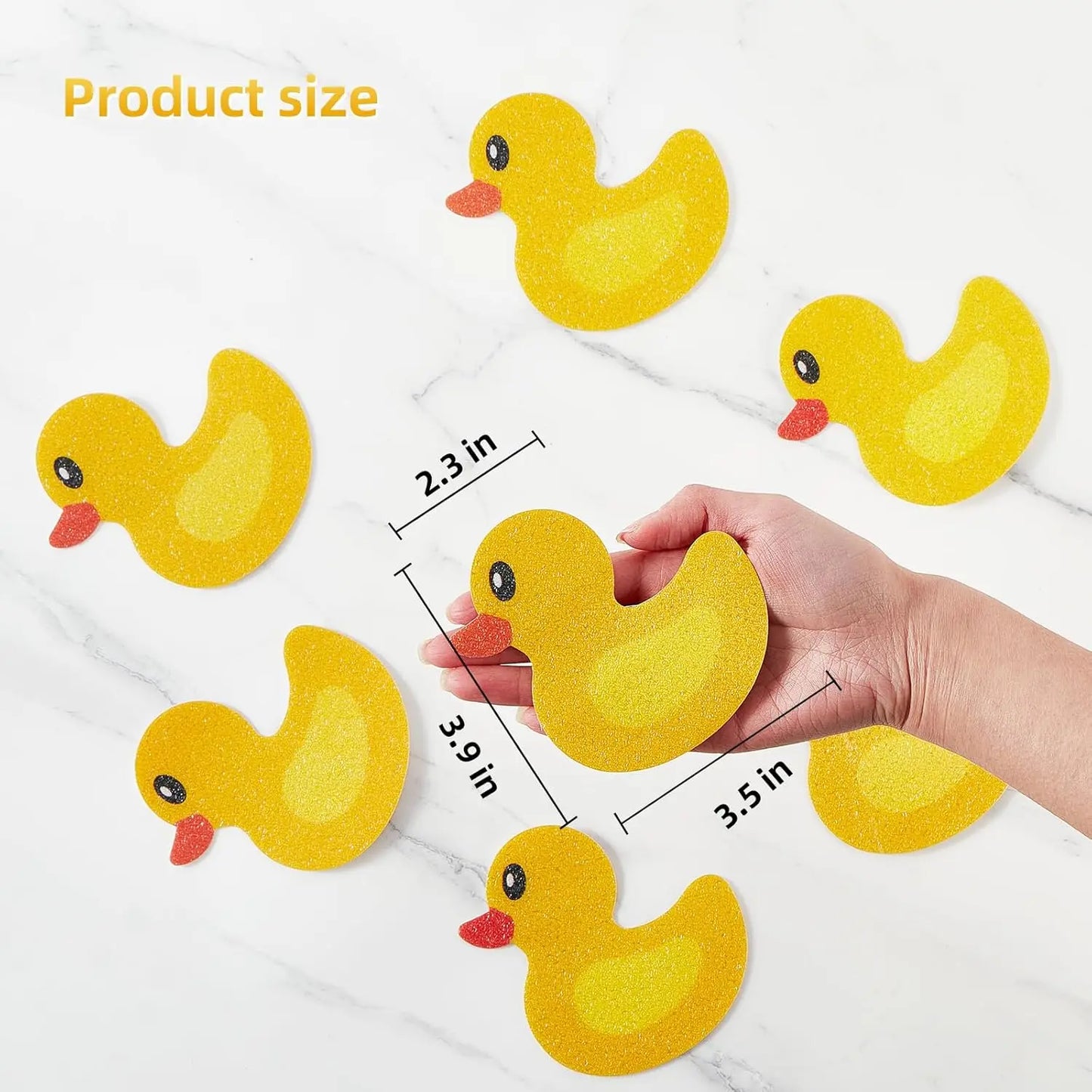 20 PCS Cute Duck Non Slip Bathtub Stickers for Kids Bathtub, Adhesive Decals Scraper-Safety Bathroom Tubs, Shower Floor, Stairs