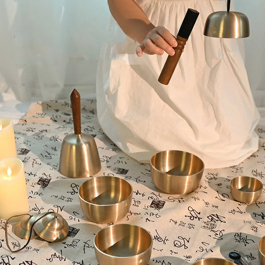 11.5cm Singing Bowl With Handle Handmade In Nepal | Handheld Singing Bowl Wholesale In Nepal | Authentic Tibetan Singing Bowl – Play‑Based Regulation | Joyful Sensory Exploration