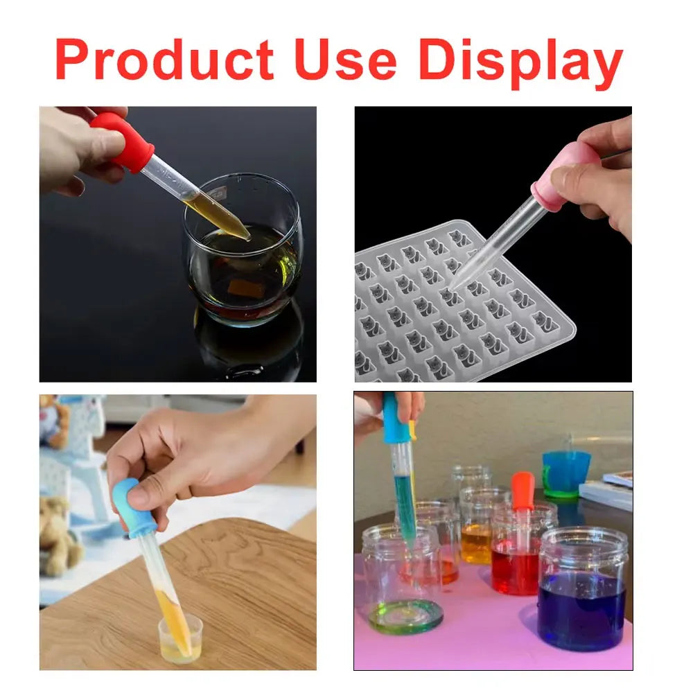 2pcs Love Silicone Candle Molds Wax Melting Liquid DIY Dropper 55 Cavity Heart Resin Scented Candle Making Kit Handicrafts Gifts