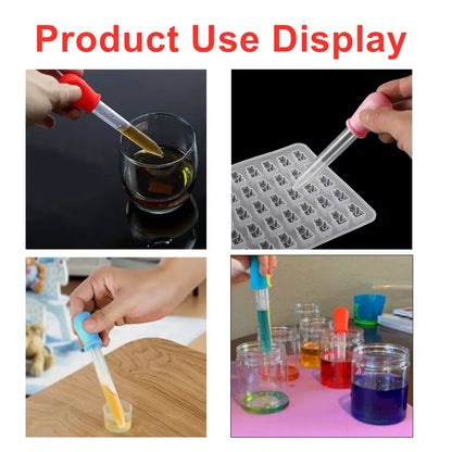 2pcs Love Silicone Candle Molds Wax Melting Liquid DIY Dropper 55 Cavity Heart Resin Scented Candle Making Kit Handicrafts Gifts