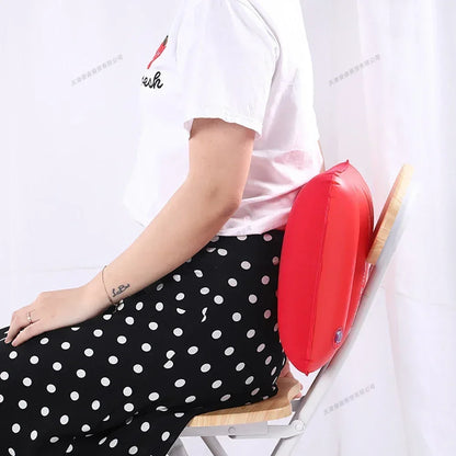 47x30cm Portable Inflatable Cushion Beach Office Household Outdoor Soft Pillows Double-sided Back Relaxing Tool Plane Head Rest