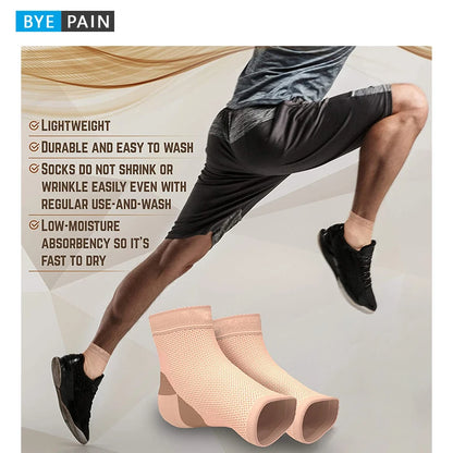 1Pair Ankle Compression Sleeve Socks Plantar Fasciitis Support Brace Ankle Brace for Men Women Arch Support,Joint Pain