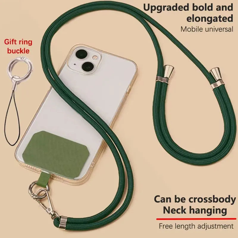 Upgrade Crossbody Lanyard Neck Strap With Ring Universal Mobile Phone Adjustment Long Hanging Rope With Clip Anti-lost Lanyard
