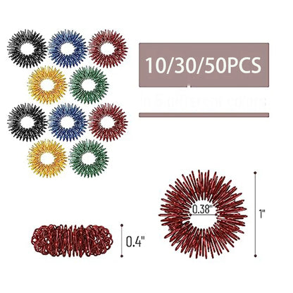 10/30/50PCS Rings Sensory Toys ADHD Autism Stress Relief Fidget Ring Silent Stress Reducer Fidget Toys for Kids Adults
