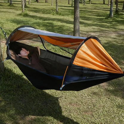 Swing Hammock Anti-rollover Outdoor Hammock Bed Undertake 440lb Sun Protection Kids Hammock Tent With 360 Degree Protection Camp