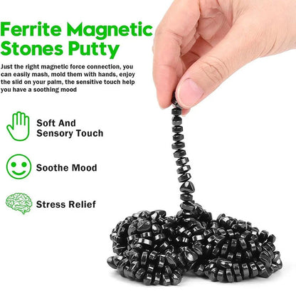 1000 PCS Magnetic Ferrite Putty Weak Magnet Fidget Rock Pebbles Anxiety Anti Stress Relief Toys for Adults ADHD Autism DIY Gift