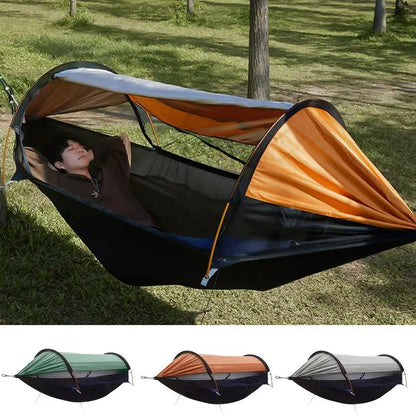 Swing Hammock Anti-rollover Outdoor Hammock Bed Undertake 440lb Sun Protection Kids Hammock Tent With 360 Degree Protection Camp