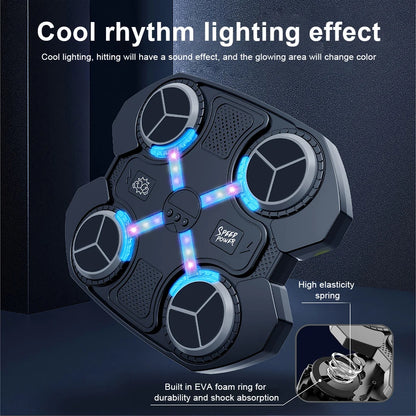 Smart Music Boxing Machine Boxing Training Wall Target Children Sports Fitness RGB Light Boxing Trainer Home Punching Equipment