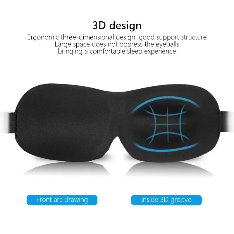 3D Sleeping Mask Eye Mask for Sleeping Soft Unisex Eye Patches Comfort Face Sleeping Mask Eyeshade Breathable