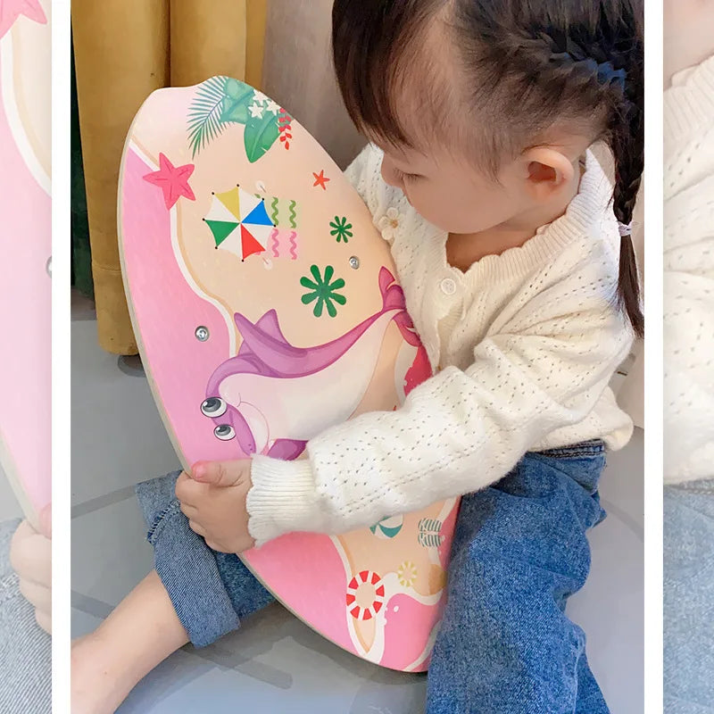 Wooden Fine Motor Skills Development Indoor Balance Yoga Board Educational Playing Sensory Toys for Boys Girls Twist Board