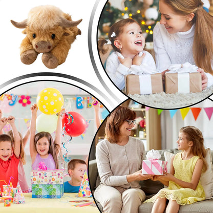 Weighted Highland Cow Pillow Cartoon Highland Cow Figure Super Soft Dolls Cartoon Pillow Bed Decor Birthday Gift For Boys Girls