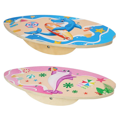 Wooden Fine Motor Skills Development Indoor Balance Yoga Board Educational Playing Sensory Toys for Boys Girls Twist Board