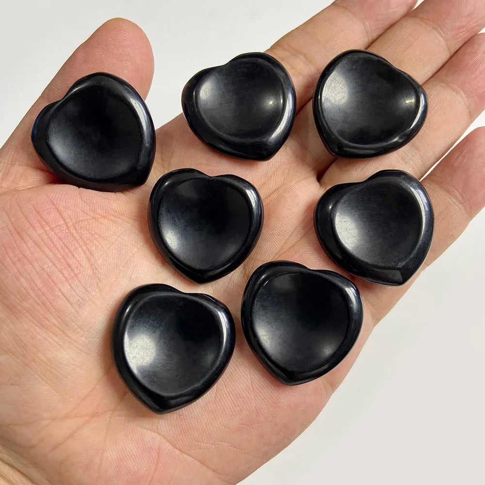30mm Heart Thumb Worry Stone Natural Healing Finger Massage Therapy Health Gem Stones Reiki Spiritual Minerals Home DIY Decor