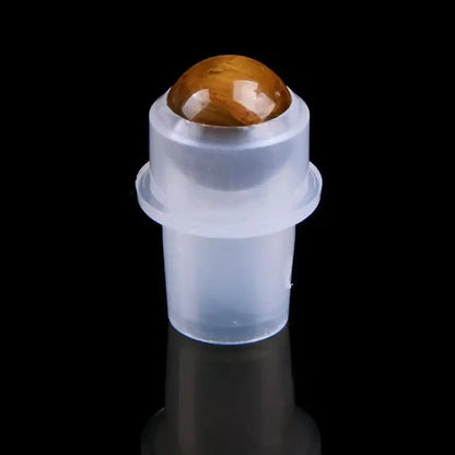Wholesale Jade Roller Ball Bottle Natural Semi-precious Stone 10ml Essential Oil Perfume Roll On Bottle with Crystal Balls