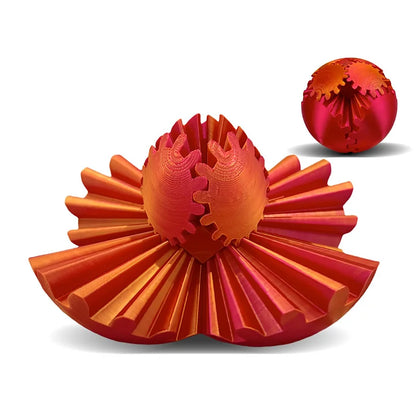 3D Printed Gear Ball Spinner Spin Ball Cube Fidget GearSphere Desk Toy Stress Anxiety Relaxing Kid Adult Interactive Toy Gift