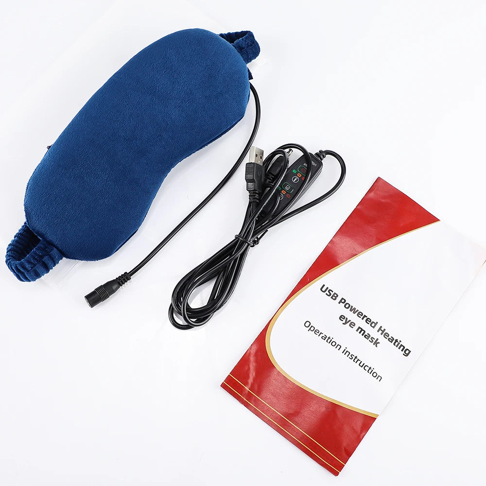 USB Infrared Heated Eye Mask for Dry Eyes Sleep Warm Compress with Constant Temperature Dark Circles Puffiness Heated Eye Mask
