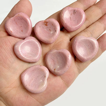 30mm Heart Thumb Worry Stone Natural Healing Finger Massage Therapy Health Gem Stones Reiki Spiritual Minerals Home DIY Decor