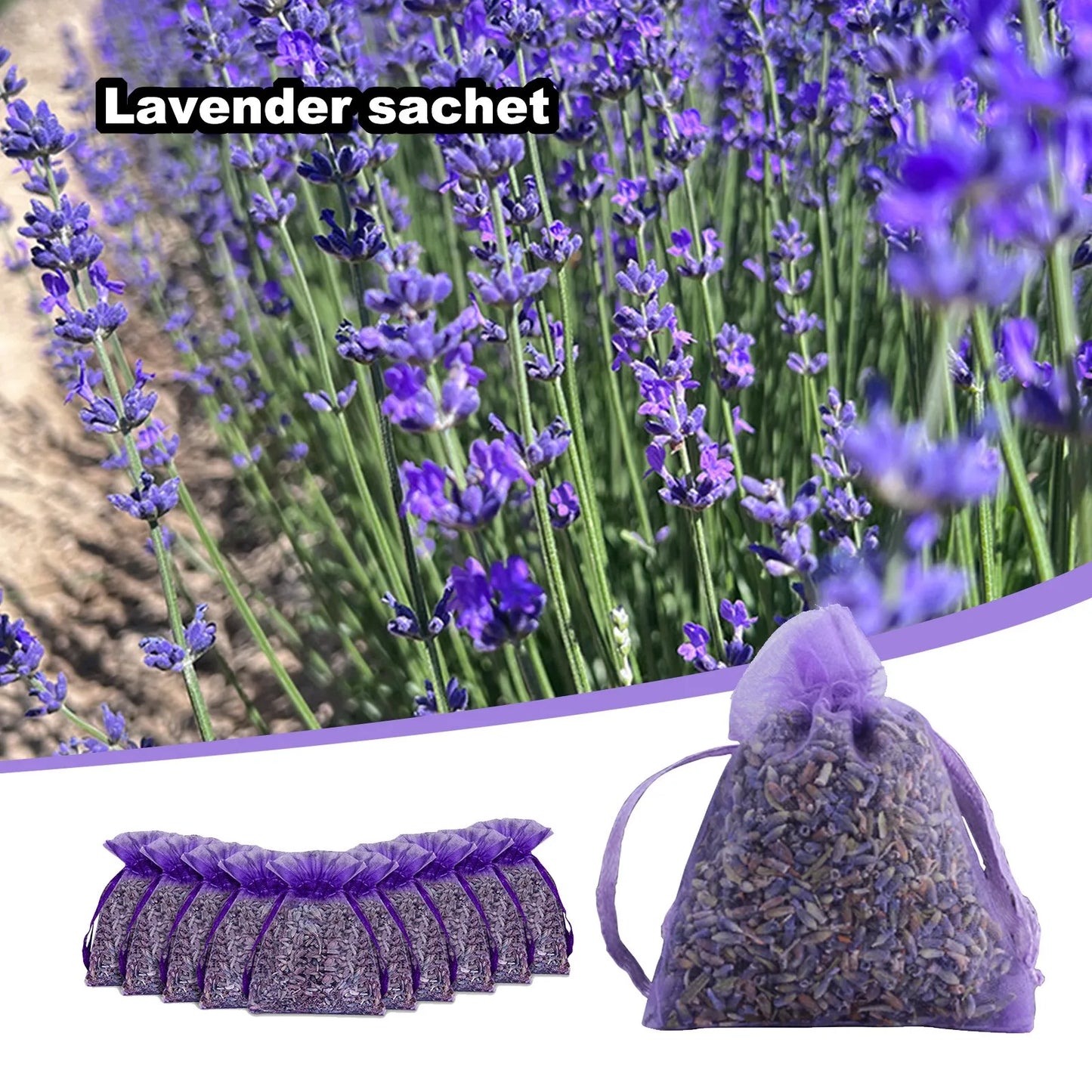 1pc Sachets Bags, Natural Dried Lavender Sachets For Drawers And Closets, Strong Smell Fresh Scents Home