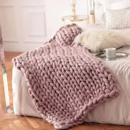 Weighted Knitted Weighted Blanket Queen Size Handmade Minky Chunky Throw Blanket Soft And Breathable Best Gift For Christmas