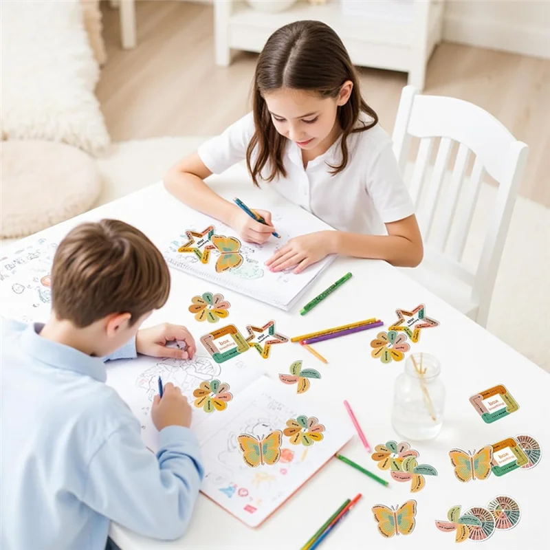 XB-Calm Strips 2 Textured For Mood Calming, 36Pcs For Anxiety Sensory Stickers, Breathing Mindfulness Fidget Sticker