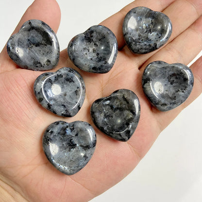 30mm Heart Thumb Worry Stone Natural Healing Finger Massage Therapy Health Gem Stones Reiki Spiritual Minerals Home DIY Decor