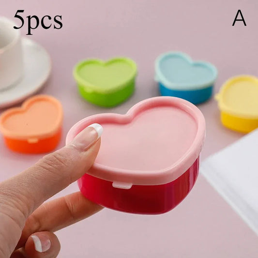 5Pcs Mini Small Snack Organizer Ketchup Salad Seasoning Portable Food Container Kitchen Seasoning Storage Container