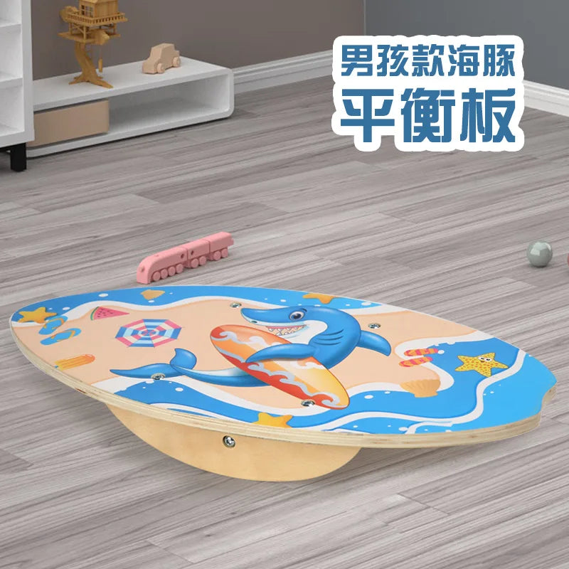Wooden Fine Motor Skills Development Indoor Balance Yoga Board Educational Playing Sensory Toys for Boys Girls Twist Board