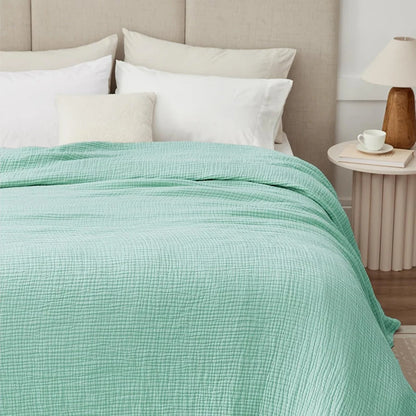 100% Cotton Blanket 6 Gauze Layers Muslin All Season Soft Throw Blankets for Bed Couch Breathable Quilt Bedspread Bedding Adults