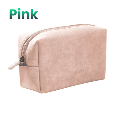 UGREEN Organizer Bag Leather Storage Case for Wired Headphones Earphone USB Cable Cell Phones Charger PC Digital Accessories Bag