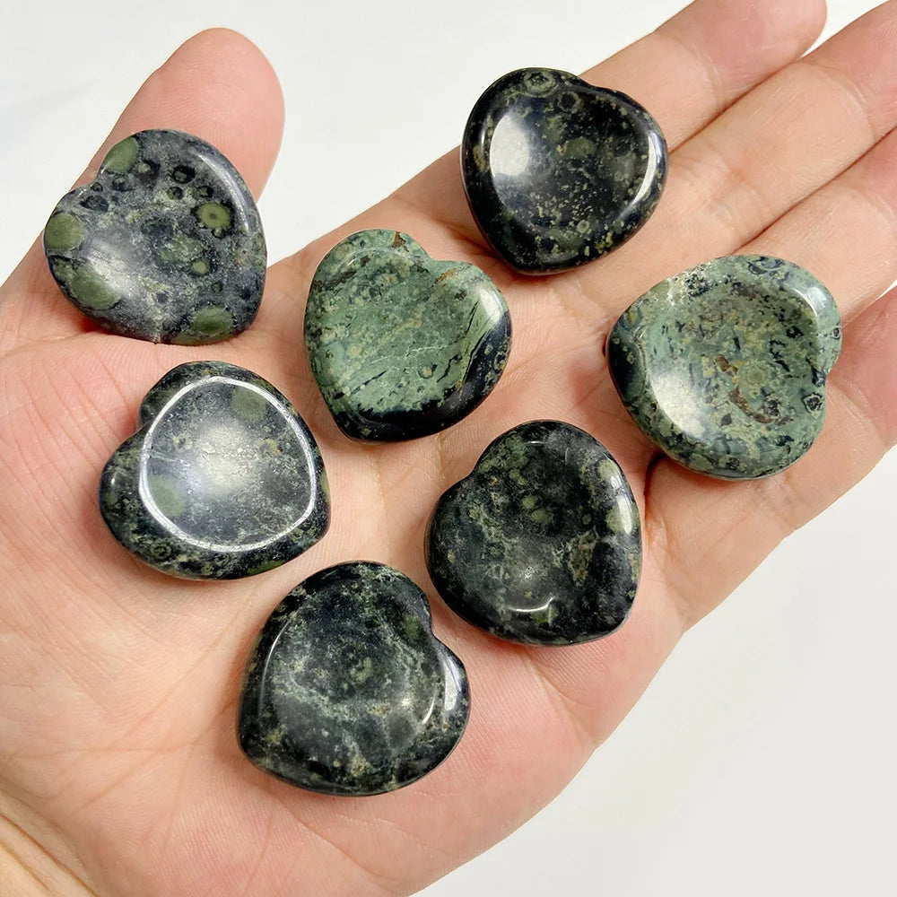 30mm Heart Thumb Worry Stone Natural Healing Finger Massage Therapy Health Gem Stones Reiki Spiritual Minerals Home DIY Decor